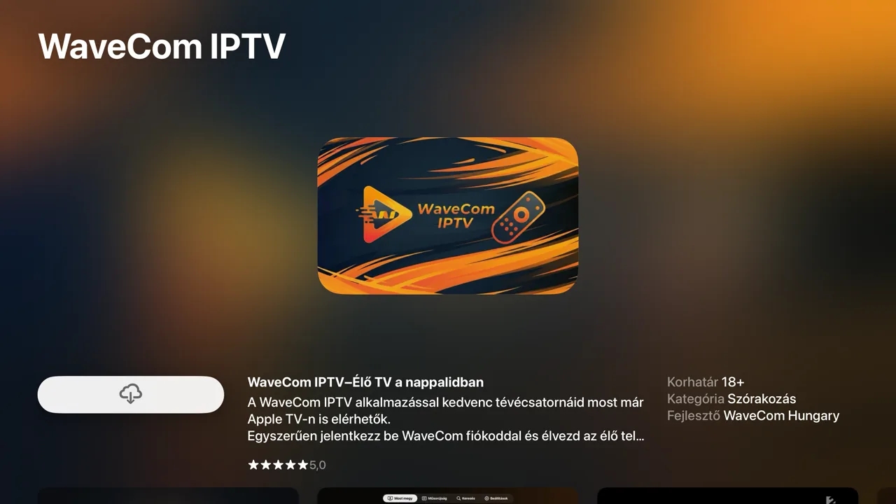 Letöltés (a felhő ikon vagy a Letöltés gomb), majd Megnyitás.