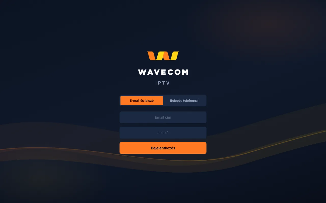 A tv.wavecom.hu belépője: e-mail cím és jelszó